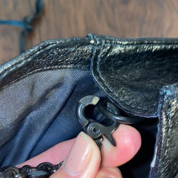 Elliott Lucca black clutch purse shoulder bag interior zipper pocket 11”x7”​ - Picture 13 of 14